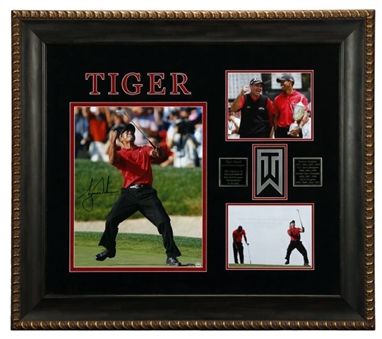 Tiger Woods Framed Display with Signed 16x20 Photo (Upper Deck Authenticated)